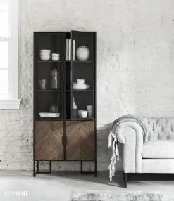 CRISS CROSS Musta Vitriinikaappi -Huonekalut myymälä SC CC 206106 Criss Cross showcase ML 751942 Revolution sofa sf1 DTP