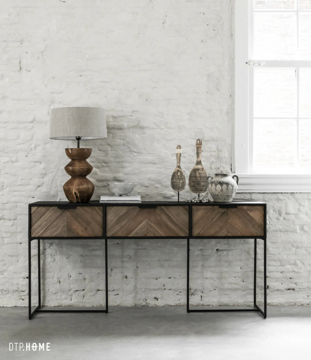 CRISS CROSS Tiikkipuinen Konsolipöytä 1 CRISS CROSS Tiikkipuinen Konsolipöytä