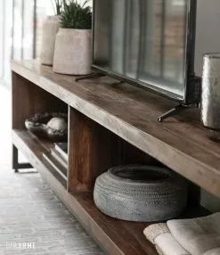 Timber Puinen Tv-taso 200 -Huonekalut myymälä SC TC 320136 Timber TV stand large detail1 DTP