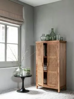 MUST LIVING Provence Rottinkikaappi -Huonekalut myymälä Snugg Must Living Provence rottinkikaappi natural 1 1
