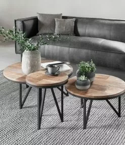 Odeon Pyöreä Puinen Sohvapöytä, Medium -Huonekalut myymälä Snugg coffee table round small medium large 1 1