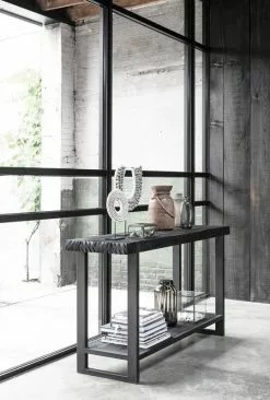 Timeless Beam Puinen Konsolipöytä, Musta -Huonekalut myymälä bt 438163 beam console