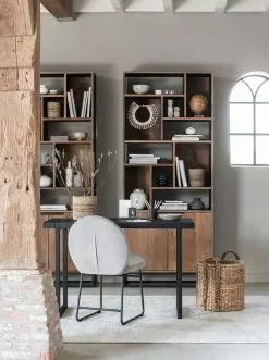 Cosmo Puinen Kirjahylly 10 Avolokerolla -Huonekalut myymälä cs 605009 bookrack cosmo plus bt 438752 writing desk beam black plus ml 749693 side chair bouton sfeer 1