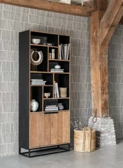 Cosmo Puinen Kirjahylly 10 Avolokerolla -Huonekalut myymälä cs 605009 bookrack cosmo sfeer 1