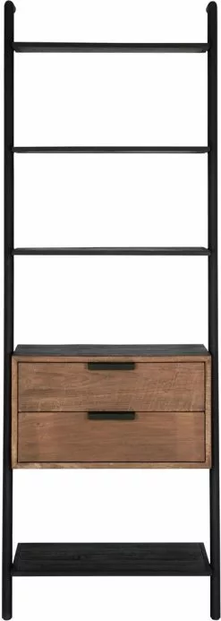 Cosmo Rack Tiikkipuinen Hyllykkö -Huonekalut myymälä cs 650008 rack 2 drawers 1 1