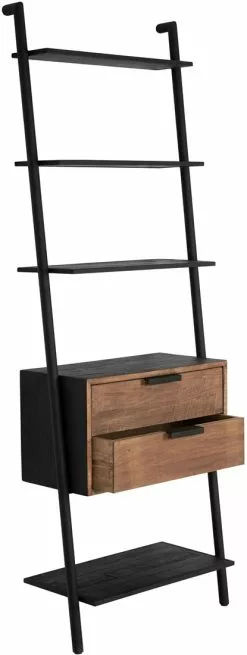 Cosmo Rack Tiikkipuinen Hyllykkö -Huonekalut myymälä cs 650008 rack 2 drawers 3 1