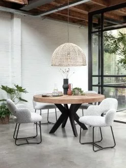 Vista Ruokapöydän Tuoli, Harmaa Boucle -Huonekalut myymälä ma 941614 dining table einstein round plus ml 749414 arm chair vista plus ml 890815 pendant