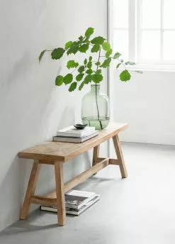 Herringbone Puupenkki 120 -Huonekalut myymälä ml 460785 bench herringbone medium sfeer