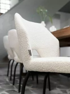 Bloom Ruokapöydän Tuoli, Valkoinen Boucle -Huonekalut myymälä ml 749513 bloom side chair boucle natural