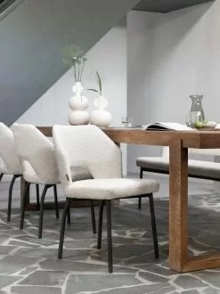 Bloom Ruokapöydän Tuoli, Valkoinen Boucle -Huonekalut myymälä ml 749513 bloom side chair boucle natural cl 580735 icon dining table