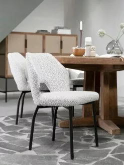 Bloom Ruokapöydän Tuoli, Valkoinen Boucle -Huonekalut myymälä ml 749514 bloom side chair boucle light grey cl 582761 castello dining table
