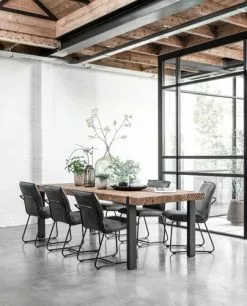 Delaware Hiilen Värinen Ruokapöydän Tuoli -Huonekalut myymälä ti 428251 beam dining table 1