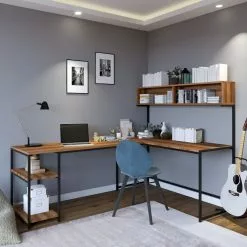 Työpöytä Linento Furniture Cansin, Ruskea -Huonekalut myymälä LIFU285LCV1110 7