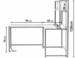 Työpöytä Linento Furniture Calisma L, Eri Värejä -Huonekalut myymälä LIFU285LCV1123 5