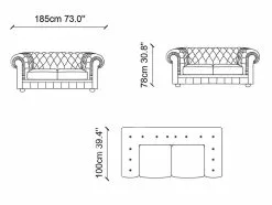 Sohva Linento Furniture Cupon, 2-istuttava, Vihreä -Huonekalut myymälä LIFU291NDS1101 3