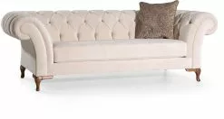 Sohva Linento Furniture Bianca, 2-istuttava, Luonnonvalkoinen