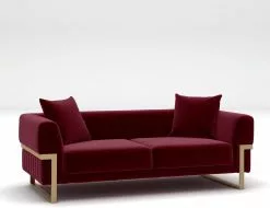 Sohva Linento Furniture Magenta, 2-istuttava, Punainen