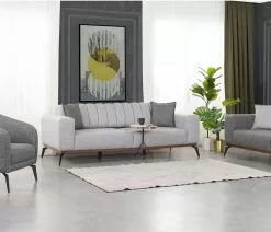 Sohva Linento Furniture Paris, 3-istuttava, Harmaa -Huonekalut myymälä LIFU291NDS1317 5