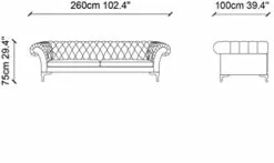 Sohva Linento Furniture Bianca, 3-istuttava, Luonnonvalkoinen -Huonekalut myymälä LIFU291NDS1320 6