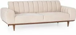 Sohva Linento Furniture Ivory, 3-istuttava, Luonnonvalkoinen