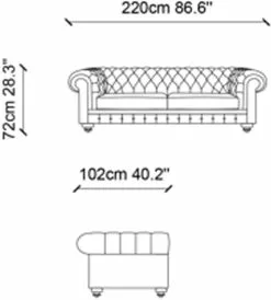 Sohva Linento Furniture London, 3-istuttava, Harmaa -Huonekalut myymälä LIFU291NDS1326 6