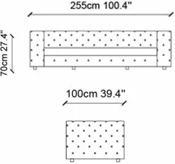 Sohva Linento Furniture Zeus, 3-istuttava, Harmaa -Huonekalut myymälä LIFU291NDS1338 3