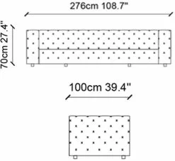 Sohva Linento Furniture Zeus, 4-istuttava, Musta -Huonekalut myymälä LIFU291NDS1511 7