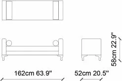 Sohvapenkki Linento Furniture Venus, Beige -Huonekalut myymälä LIFU291NDS1802 3