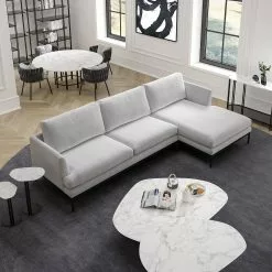 Divaanisohva Linento Furniture Pearl, 4-istuttava, Vaaleanharmaa -Huonekalut myymälä LIFU291NDS1904 3