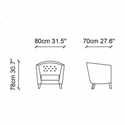 Nojatuoli Linento Furniture Anatolia, Vaaleanruskea -Huonekalut myymälä LIFU291NDS2401 4