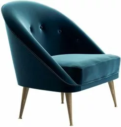 Nojatuoli Linento Furniture Matilda, Petroolinsininen