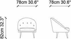 Nojatuoli Linento Furniture Matilda, Petroolinsininen -Huonekalut myymälä LIFU291NDS2405 5