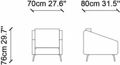 Nojatuoli Linento Furniture Jade, Sininen -Huonekalut myymälä LIFU291NDS2416 4