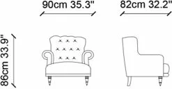 Nojatuoli Linento Furniture London, Harmaa 7 Nojatuoli Linento Furniture London, Harmaa -Huonekalut myymälä LIFU291NDS2418 4