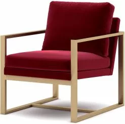 Nojatuoli Linento Furniture Snow, Punainen -Huonekalut myymälä LIFU291NDS2425 3