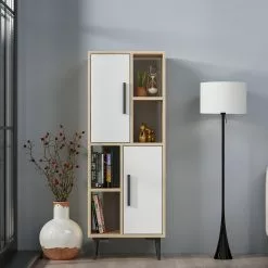 Kaappi Linento Furniture Leni, Ruskea/valkoinen -Huonekalut myymälä LIFU475OLV1606 5