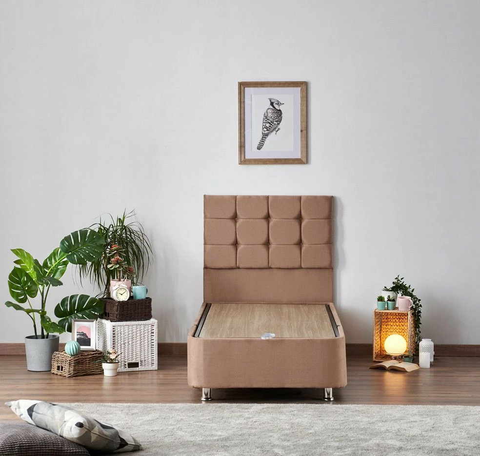 Sänkypaketti Linento Furniture Latte, 80x180cm, Vaaleanruskea 5 Sänkypaketti Linento Furniture Latte, 80x180cm, Vaaleanruskea - Image 5