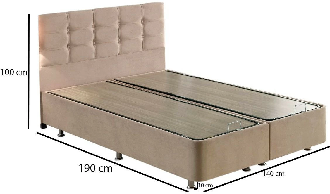 Jenkkisänkypaketti Linento Furniture Latte, 140x190cm, Vaaleanruskea 2 Jenkkisänkypaketti Linento Furniture Latte, 140x190cm, Vaaleanruskea - Image 2