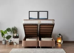 Jenkkisänkypaketti Linento Furniture Latte, 150x200cm, Vaaleanruskea 10 Jenkkisänkypaketti Linento Furniture Latte, 150x200cm, Vaaleanruskea -Huonekalut myymälä LIFU480NRN2831 3