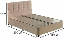 Jenkkisänkypaketti Linento Furniture Latte, 180x200cm, Vaaleanruskea 11 Jenkkisänkypaketti Linento Furniture Latte, 180x200cm, Vaaleanruskea -Huonekalut myymälä LIFU480NRN2853 3