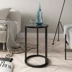 Apupöytä Linento Furniture Tambur, 35cm, Musta -Huonekalut myymälä LIFU541HDL1207 3