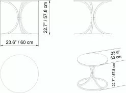 Apupöytä Linento Furniture Corleaone, 60cm, Lasi, Eri Värejä 19 Apupöytä Linento Furniture Corleaone, 60cm, Lasi, Eri Värejä -Huonekalut myymälä LIFU541HDL1216 5