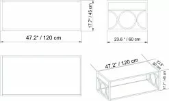 Sohvapöytä Linento Furniture Frederika, Eri Värejä -Huonekalut myymälä LIFU541HDL1219 6