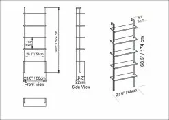 Kirjahylly Linento Furniture Piante, Ruskea/musta -Huonekalut myymälä LIFU541HDL1310 5