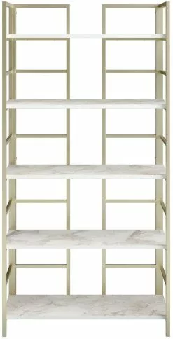 Kirjahylly Linento Furniture Tinleys, Kulta/valkoinen