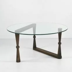 Sohvapöytä Linento Furniture Yuvarlak, 80cm, Ruskea