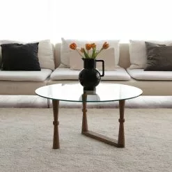 Sohvapöytä Linento Furniture Yuvarlak, 80cm, Ruskea -Huonekalut myymälä LIFU552NOS1405 3