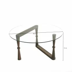 Sohvapöytä Linento Furniture Yuvarlak, 80cm, Ruskea -Huonekalut myymälä LIFU552NOS1405 7