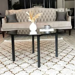 Sohvapöytä Linento Furniture Balance, 75cm, Savulasi, Musta -Huonekalut myymälä LIFU552NOS1408 4