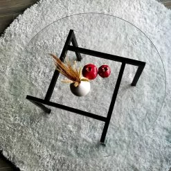 Sohvapöytä Linento Furniture Balance, 75cm, Kirkas Lasi, Musta -Huonekalut myymälä LIFU552NOS1409 5